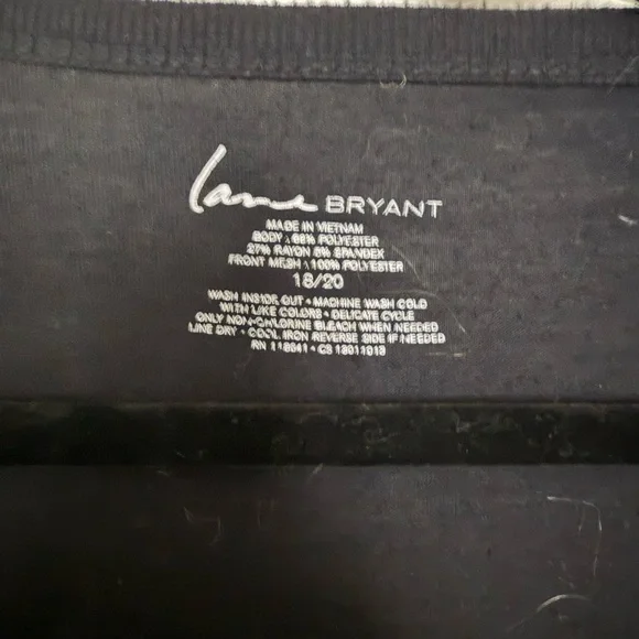 Lane Bryant Sequin Embellished Black and Gold Top - Picture 3 of 5